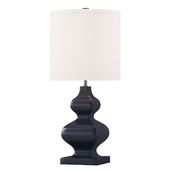 Milton table lamp at home in blue with a shadow of cloth