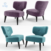 Hamilton Conte Paris. THAÏS Fabric easy chair.