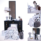 Dressing table with decorative filling