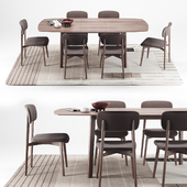 Calligaris Cream Table + Stockholm Chair