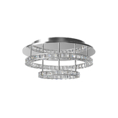 39003 LED ceiling light TONERIA, 144x0,5W (LED), Ø550, H220, steel, chrome / crystal