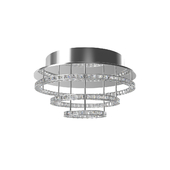 39002 LED Ceiling Light TONERIA, 144x0,5W (LED), Ø750, H300, steel, chrome / crystal