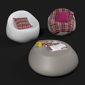 Vondom Stones armchairs and coffee table