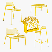 Blu Dot Hot Mesh collection set  lounge chair bar stool ottoman