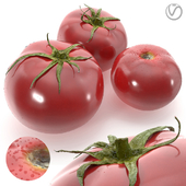 Красные помидоры (с каплями воды и без)