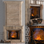 Fireplace with accesories "Pierfon". Factory "Fireplaces of Petersburg"