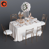 Свадебный стол на 6 персон 3 Corona