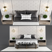 Thyne Upholstered Queen Bed With Wall Panels