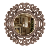 Wall Mirror With Modern Palm Silver