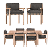 DEDON / Table and armchairs Tibbo