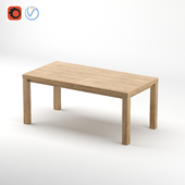 Extendable solid wood table