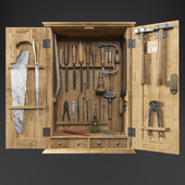 Cabinet with carpenter tools/Шкаф с инструментами плотника