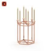 Copper Candlestick and candles