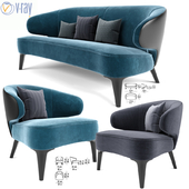 Minotti Aston Little Sofa & Chair
