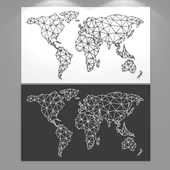 Рамка Polygonal world map