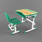 Adjustable desk and chair for children FunDesk Sorriso