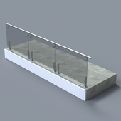 Glass Handrail with short Baluster