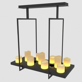 Ceiling lamp Altar with shades in the form of candles