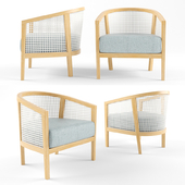Armchair with perforated back