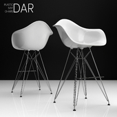 Eames DAR Bar plastic side chairs