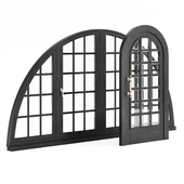 Set of arched doors and windows