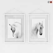 Poster Set "White Horse"
