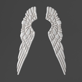 DECOR PEWTER ANGEL WINGS