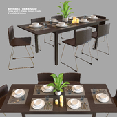 Стол и стулья IKEA BJURSTA / BERNHARD
