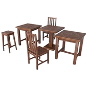 Стол и стулья для кафе,бара или сада