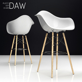 Eames DAW Bar plastic side chairs
