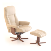 Nordic Recliner & Ottoman (Leather)