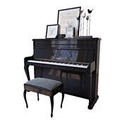 Пианино "Weinbach", банкетка и декор (Piano Weinbach banquet and decor)