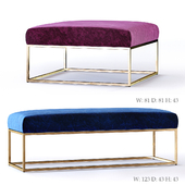 West Elm Box Frame Upholstered Ottoman and Bench