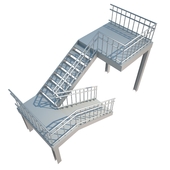 Outdoor metal staircase