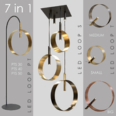 A set of fixtures from RIFLESSI_collection LED LOOP