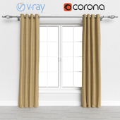 Yellow Curtains with Cornice