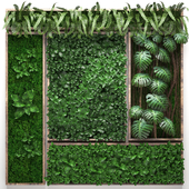 Vertical garden 22. Five separate modules, landscaping, phytowall, phytomodule, monstera, fern, eco design, natural decor