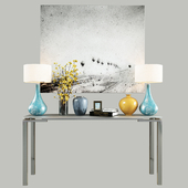 Steel & glass console
