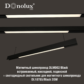 Luminaire DL18785_Black 20W for magnetic busbar trunking