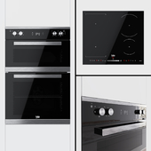 Beko - Double oven BXDF25300 and hob HII64500FHT