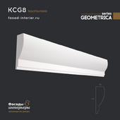 Гипсовый карниз - KCG8. Габариты (50x170x1000). Эксклюзивная серия декора "Geometrica".