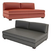 Hayden Leather Armless Sofa