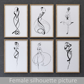 Female silhouette frame