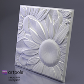 Гипсовая 3Д панель Sunflower от Artpole