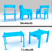 Peter&#39;s Chair and Table or Child Desk Set