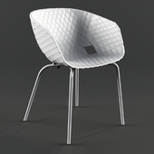 KARE Chair with Armrest Radar Bubble White