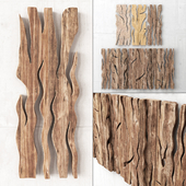 Wooden slab panels