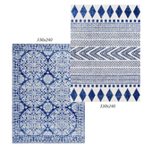 Temple and webster: Lena Navy Power Loomed Modern Rug, Oxus Navy Power Loomed Modern Rug
