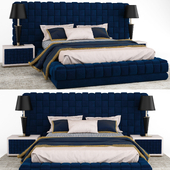 Italian Bed With Woven Headboard