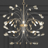 Agate and Nickel 16-Light Chandelier